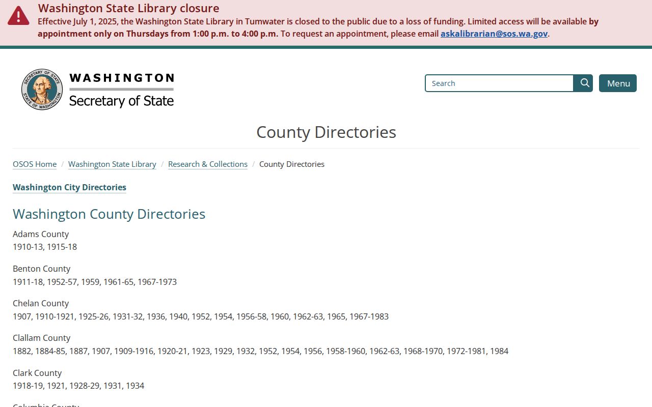 Battle Ground residents directory Clark County historical directory collection